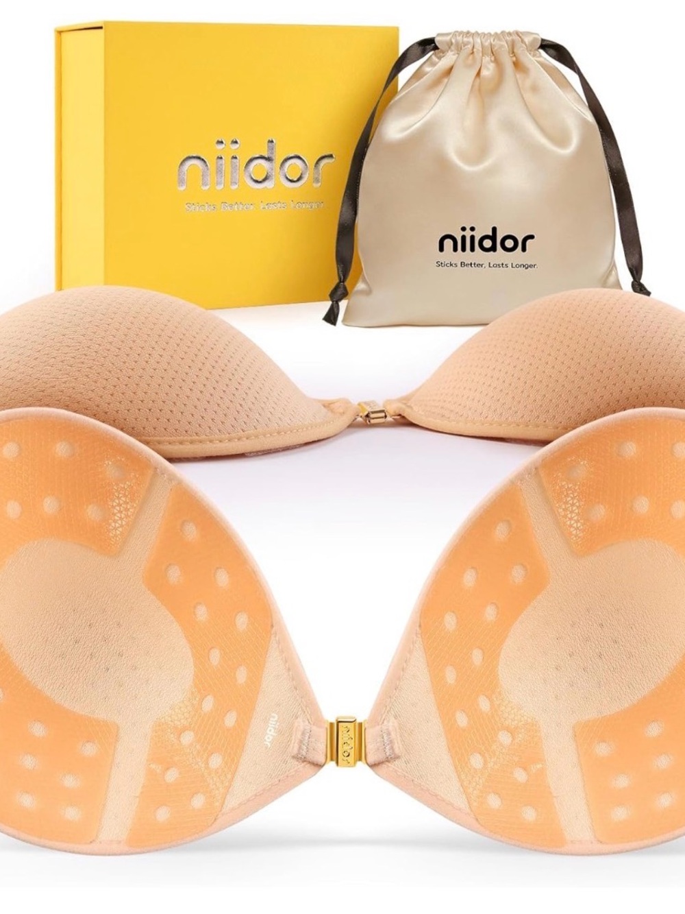 Niidor Nude Adhesive Strapless Push-Up Bra